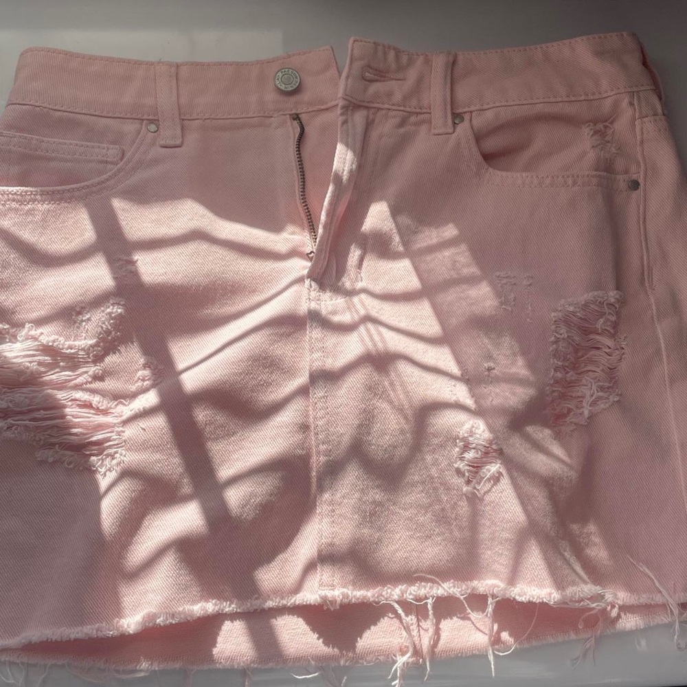 Pacsun pink denim skirt.